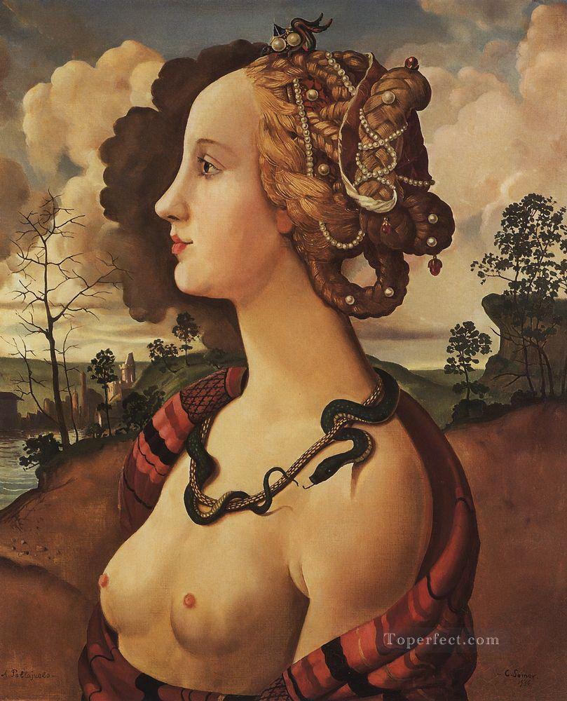 portrait of simonetta vespucci by piero di cosimo Konstantin Somov classical nude Oil Paintings